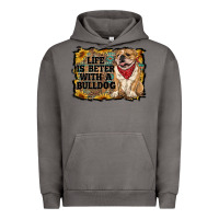 Pigment Tornado life is better with a bulldog Urban Hoodie - RanaPortraitStore