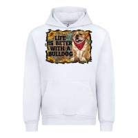 White life is better with a bulldog Urban Hoodie - RanaPortraitStore