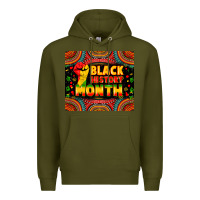 Army Green black history month Premium Hoodie - Zillion Design Studio