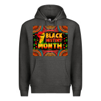 Charcoal Heather black history month Premium Hoodie - Zillion Design Studio