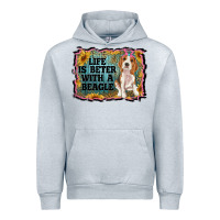 Heather Grey life is better with a beagle Urban Hoodie - RanaPortraitStore