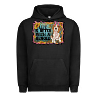 Pigment Black life is better with a beagle Urban Hoodie - RanaPortraitStore