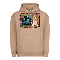 Pigment Burro life is better with a beagle Urban Hoodie - RanaPortraitStore