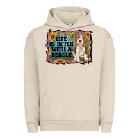 Pigment French Oak life is better with a beagle Urban Hoodie - RanaPortraitStore