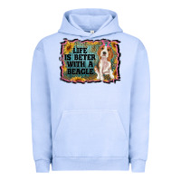 Pigment Grape Ice life is better with a beagle Urban Hoodie - RanaPortraitStore