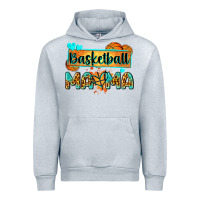 Heather Grey basketball mama with leopard Urban Hoodie - Zillion Design Studio