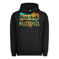 Pigment Black basketball mama with leopard Urban Hoodie - Zillion Design Studio