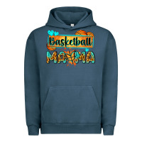 Pigment Midnight Navy basketball mama with leopard Urban Hoodie - Zillion Design Studio