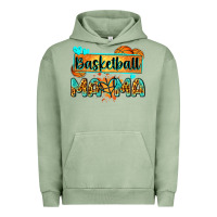 Pigment Oil Green basketball mama with leopard Urban Hoodie - Zillion Design Studio