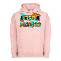 Pigment Salmon basketball mama with leopard Urban Hoodie - Zillion Design Studio