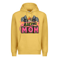 Antique Gold racing mom with racing oto equipment Premium Hoodie - AdoDesignShop