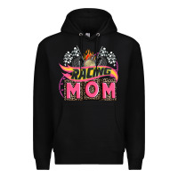Black racing mom with racing oto equipment Premium Hoodie - AdoDesignShop