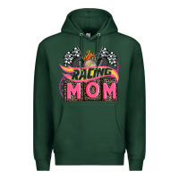 Sports Green racing mom with racing oto equipment Premium Hoodie - AdoDesignShop