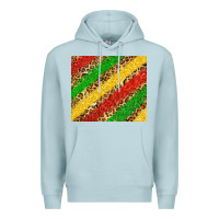 Blue Mist african colors leopard Premium Hoodie - Zillion Design Studio