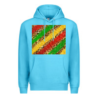 Ocean Blue african colors leopard Premium Hoodie - Zillion Design Studio