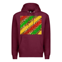 Burgundy african colors leopard Premium Hoodie - Zillion Design Studio