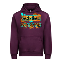 Mauve Wine basketball grandma with leopard Urban Hoodie - Zillion Design Studio