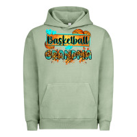 Pigment Oil Green basketball grandma with leopard Urban Hoodie - Zillion Design Studio