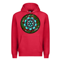 Cardinal Christmas Round Turquoise Gemstone Premium Hoodie - RanaPortraitStore