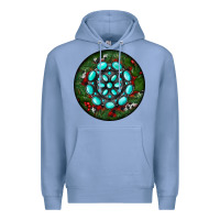 Colony Blue Christmas Round Turquoise Gemstone Premium Hoodie - RanaPortraitStore