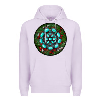 Lilac Christmas Round Turquoise Gemstone Premium Hoodie - RanaPortraitStore