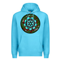 Ocean Blue Christmas Round Turquoise Gemstone Premium Hoodie - RanaPortraitStore