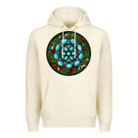 Sandshell Christmas Round Turquoise Gemstone Premium Hoodie - RanaPortraitStore