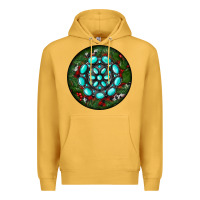 Mustard Christmas Round Turquoise Gemstone Premium Hoodie - RanaPortraitStore
