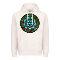 Pale Pink Christmas Round Turquoise Gemstone Premium Hoodie - RanaPortraitStore