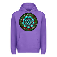 Purple Christmas Round Turquoise Gemstone Premium Hoodie - RanaPortraitStore