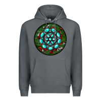 Rock Christmas Round Turquoise Gemstone Premium Hoodie - RanaPortraitStore