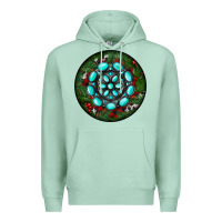 Seafoam Christmas Round Turquoise Gemstone Premium Hoodie - RanaPortraitStore