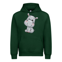Forest Green hippo Urban Hoodie - texasbilliewilder