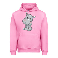 Fuchsia Pink hippo Urban Hoodie - texasbilliewilder