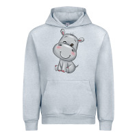 Heather Grey hippo Urban Hoodie - texasbilliewilder