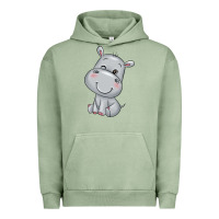 Pigment Oil Green hippo Urban Hoodie - texasbilliewilder