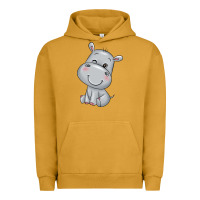 Pigment Peanut Butter hippo Urban Hoodie - texasbilliewilder