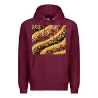 Burgundy melanin leopard glitter Premium Hoodie - Zillion Design Studio