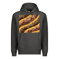 Charcoal Heather melanin leopard glitter Premium Hoodie - Zillion Design Studio