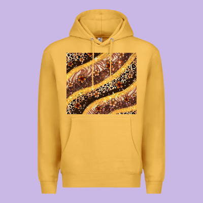 Melanin Leopard Glitter Premium Hoodie Designed By Zillion Design Studio