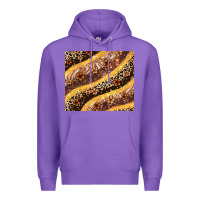 Purple melanin leopard glitter Premium Hoodie - Zillion Design Studio