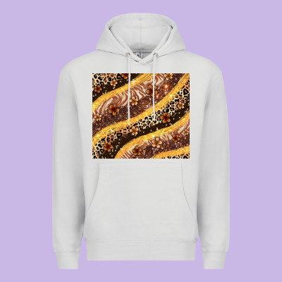 Melanin Leopard Glitter Premium Hoodie Designed By Zillion Design Studio