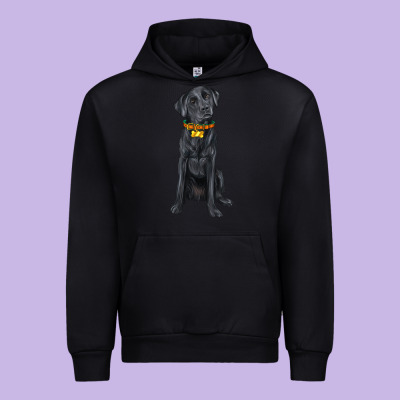 Labrador Retriever With Overflow Urban Hoodie Designed By Texasbilliewilder