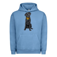 Pigment Pebble Blue labrador retriever with overflow Urban Hoodie - texasbilliewilder