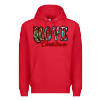 Red christmas love boots Premium Hoodie - RanaPortraitStore