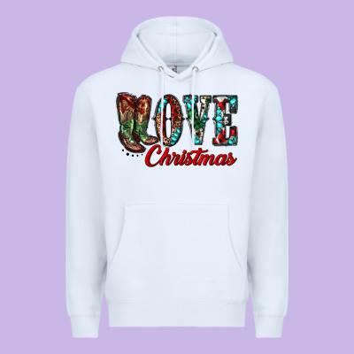 Christmas Love Boots Premium Hoodie Designed By Ranaportraitstore