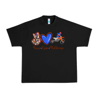 Black Peace Love Motocross Urban Heavy Tee - RanaPortraitStore