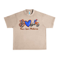 French Oak Peace Love Motocross Urban Heavy Tee - RanaPortraitStore