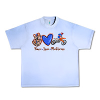 Grape Ice Peace Love Motocross Urban Heavy Tee - RanaPortraitStore