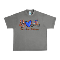 Tornado Peace Love Motocross Urban Heavy Tee - RanaPortraitStore